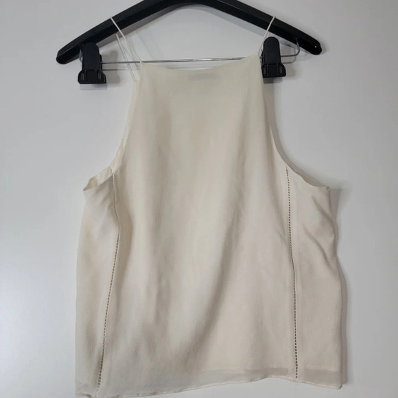 ALEXANDER Wang Women's Camisole Silk Sleeveless Basic white Off sz Midium - Picture 7 of 8